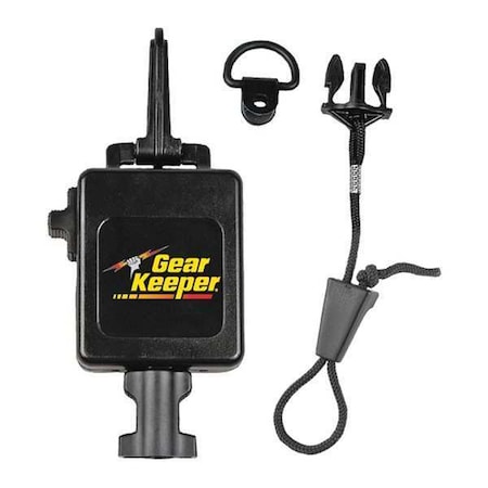 Gear Keeper Mic Retractor, 42in. L, Black, Plastic, Snap RT3-4112