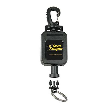 Gear Keeper Retractor, 32inL, Black, 9/16lb, Plastic/SS RT4-0044