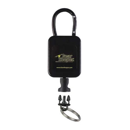 Gear Keeper Retractor, 32inL, Black, 9/16lb, Aluminum RT4-0064