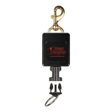 Gear Keeper Flashlight Retractor, 32 in. L, Brass, Snap RT3-4483