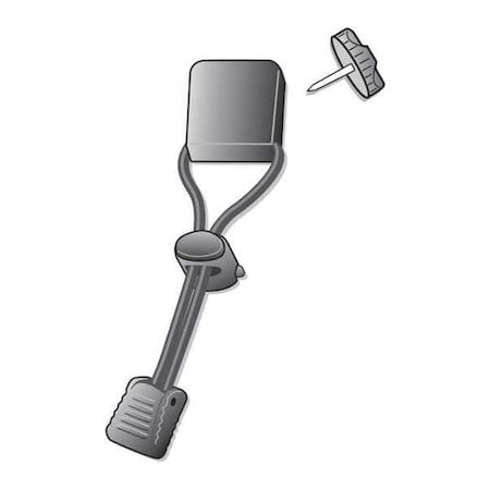 Gear Keeper Snap-On Clip, 4-1/2 in L, SS, Threaded Stud AC0-1008