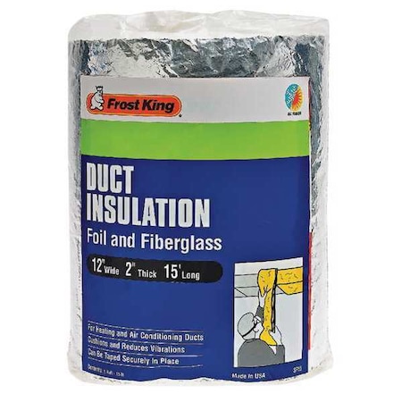 Frost King Duct Insulation, Fiberglass, 15 ft. L SP55/6