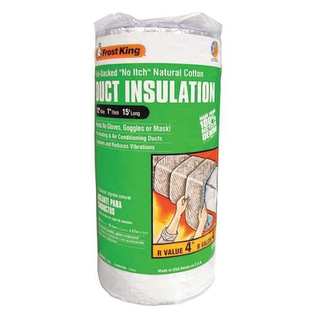 Frost King Duct Insulation, Cotton, 15 ft. L CF55