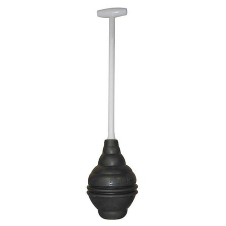 KORKY Plunger, Rubber, 6 in Cup Dia, 16 1/4 Plastic Handle 99-4A