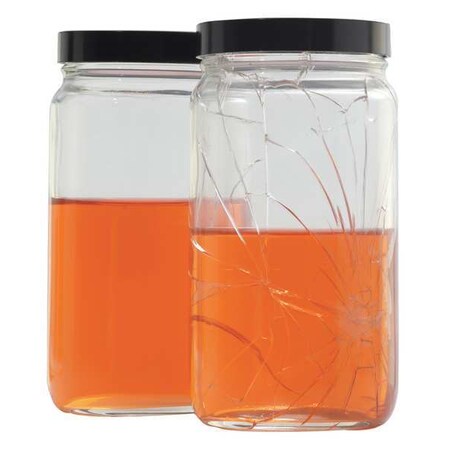 Wheaton Safety Coated Jar, 16 oz, PK12 216629
