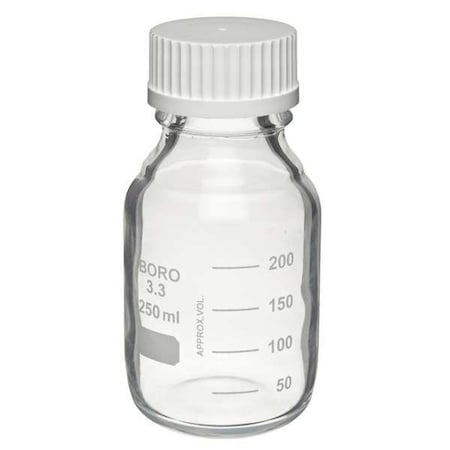 Wheaton Safety Coated Media Bottle, 250mL, PK12 W219937