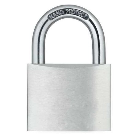 Zoro Select Padlock, Keyed Alike, Standard Shackle, Rectangular Aluminum Body, Hardened Steel Shackle, 7/8 in W 48JP95