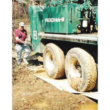 Checkers Ground Protection Mat, Composite Fiberglass, 32 in W x 6 ft L, 2/5 in Thick N3272HDS