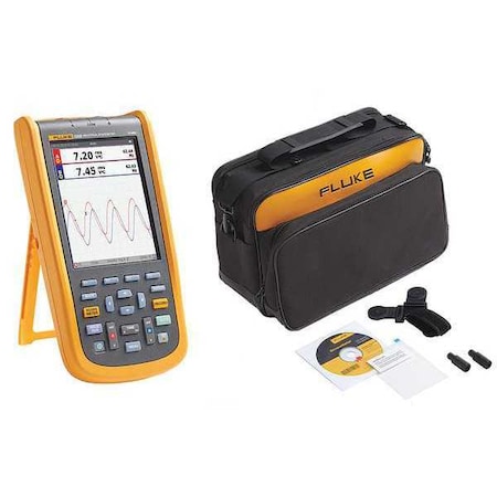 Fluke Compact Handheld Oscilloscope, 40 MHz MHz, 2 Channels, 5.7 in Color TFT FLUKE-125B/NA/S