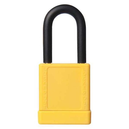 ZORO SELECT Lockout Padlock, KD, Yellow, 2"H, PK6 48JT23