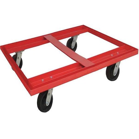 Zoro Select Pallet Dolly, 48x48, Cap 3600 lb, Steel 48J084