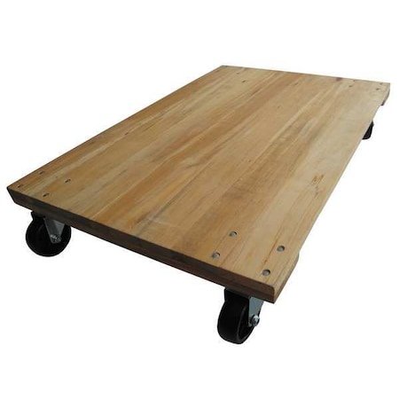 Zoro Select General Purpose Dolly, 36x24, Hardwood 48J066