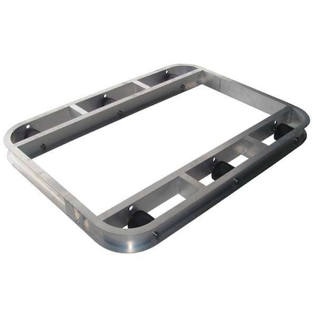 Zoro Select Pallet Dolly, Cap 8000 lb, 36x42, Aluminum 48J116