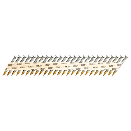 Senco Collated Metal Connector Nail, 1-1/2 in L, Bright, Flat Head, 34 Degrees, 2000 PK M002263