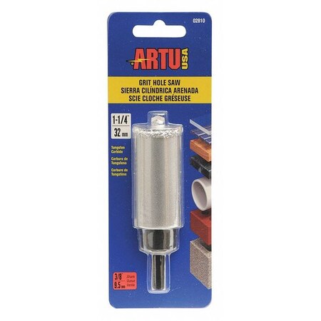 Artu Hole Saw, Tungsten Carbide Grit, 1-1/4 In. 02810