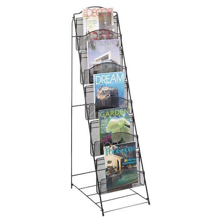 Safco Magazine Floor Rack, Black 6461BL