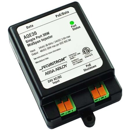 Securitron Power Supply, Single Port Injector AQE15