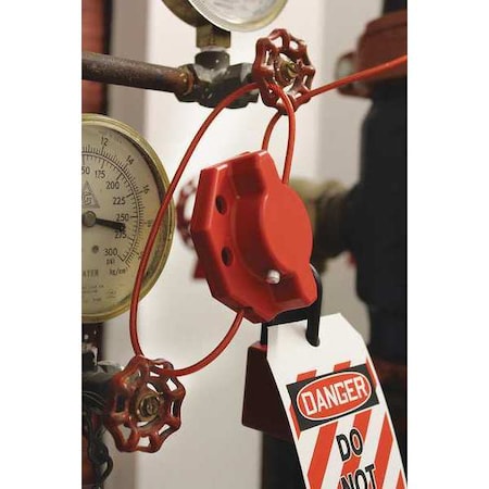 Condor Lockout Cable, Plastic Coated Steel, 3ft.L 48KV10