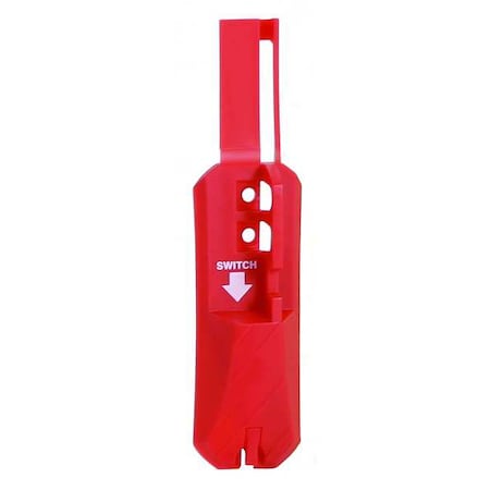 Condor Wall Switch Cover, Red, Plastic, 2 Max. No. of Padlocks, 9/32 in Max. Shackle Dia. 48KV18
