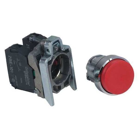 Schneider Electric Push Button Operator, 22 mm, 1NO/1NC, Red XB4BL45