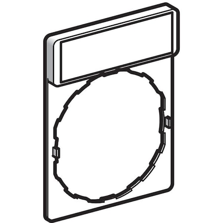 Schneider Electric Legend Plate, I II, White/Black and Red ZBY2179