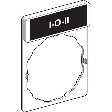 Schneider Electric Legend Plate, 1O11, White/Black and Red ZBY2186