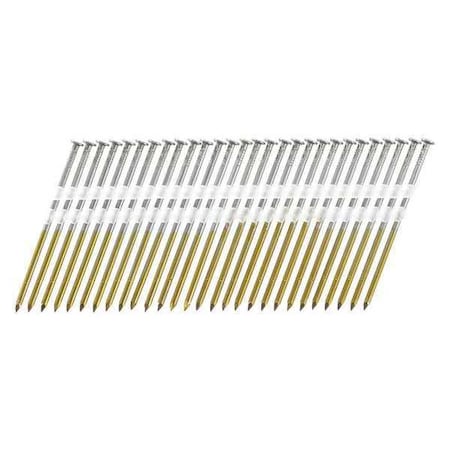Senco Collated Framing Nail, 3-1/2 in L, 10.3 ga, Bright, Flat Head, 20 Degrees, 4000 PK KD29APBSN