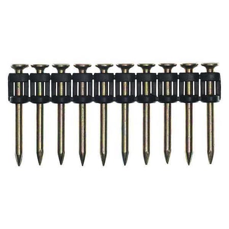 Senco Collated Concrete Nail, 1-1/4 in L, 23 ga, Zinc Galvanized, Flat Head, Straight, 1000 PK W3125YXC