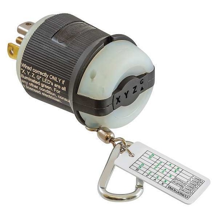 Hubbell Wiring Device-Kellems Circuit Tester, LED, 250VAC HBLT2321