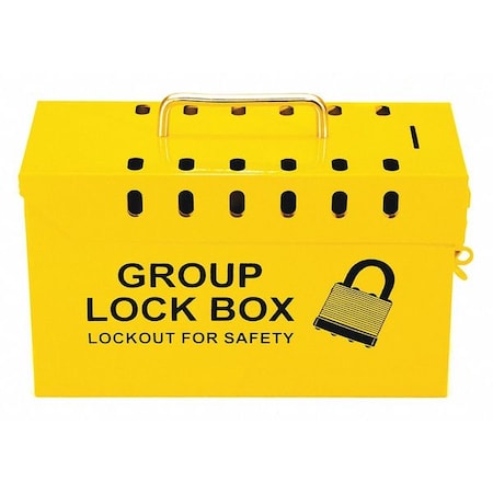 Zing Group Lockout Box, Yellow, 10 in. W 7299Y-UN