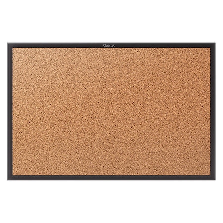 Quartet Cork Bulletin Board 48"H x 72"W, Black 2307B