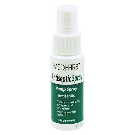 Medi-First Topical Antiseptic Spray, Benzocaine/Benzalkonium Chloride, Alcohol Free, 2 oz. 24402