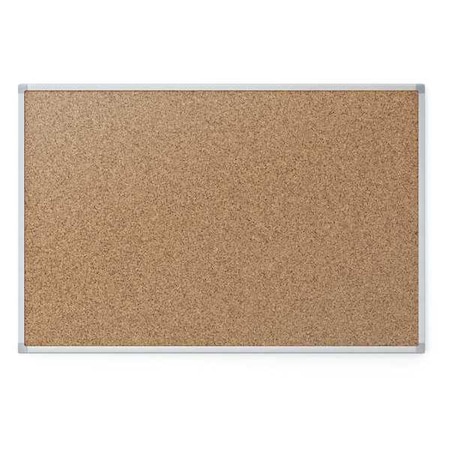 Mead Cork Bulletin Board 36"H x48"W, Silver Z85362-24