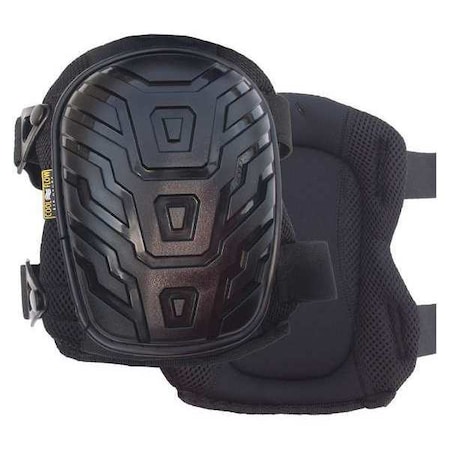 Impacto Knee Pad, Non-marring, Gel Pad, Plastic Cap, Clip Closure, 2 Straps, Black, Universal 868-00
