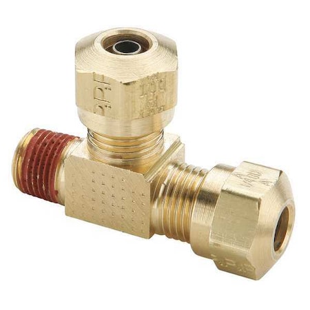 Parker Tee, Brass, Comp1/4", MNPT1/8", FNPT1/8" VS176NTA-4-2