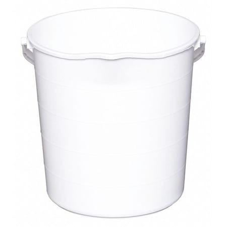 Tough Guy 3 gal Round Bucket, 12 1/2 in Dia, White, Polypropylene 48LZ13