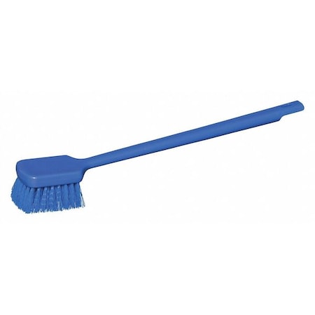 Tough Guy 3 1/2 in W Scrub Brush, Stiff, 15 3/4 in L Handle, 4 1/2 in L Brush, Blue, Plastic 48LZ43