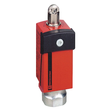 Telemecanique Sensors Limit Switch, Plunger, Roller, 2NC/1NO, 5A at 240V AC, Actuator Location: Top XCSD3902N12
