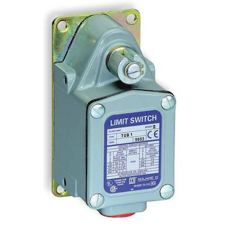 Telemecanique Sensors Severe Duty Limit Switch, No Lever, Rotary, SPDT, 12A @ 600V AC, Actuator Location: Side 9007TUB4M12