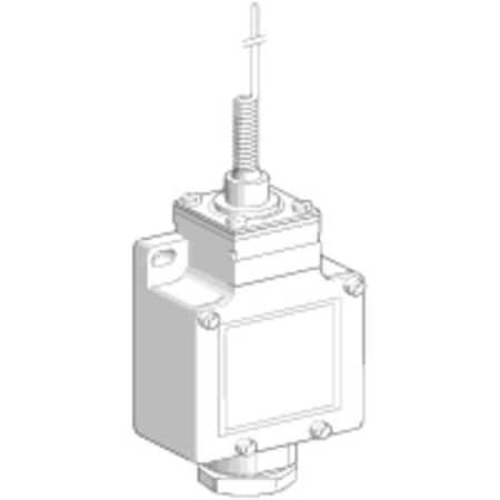 Telemecanique Sensors Limit Switch, Whisker, Spring Return, 1NC/1NO, 10A at 240V AC XCKL106