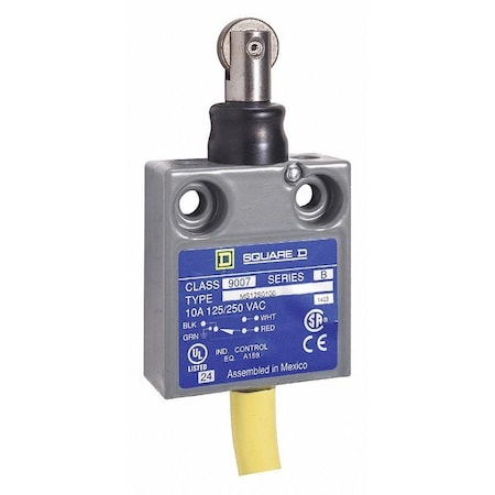 Telemecanique Sensors Snap Action Switch, Lever, Roller Actuator, 1NC