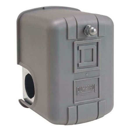 Telemecanique Sensors Pressure Switch, Standard, DPST, 1 Ports, 1/4" MNPT, 40 to 100 psi Range, Polypropylene 9013FHG9J27X