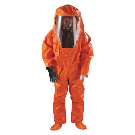 Microchem Encapsulated Suit, 2XL, Orange, Chemical Laminate 68-6000