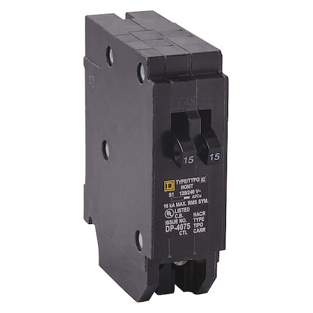 Square D Miniature Circuit Breaker, HOMELINE Series, 30A, 1 Pole, 120V AC, 10kA at 120/240V AC HOMT3015