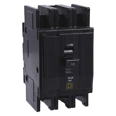 Square D Miniature Circuit Breaker, QO Series, 30A, 3 Pole, 240V AC, 10kA at 120/240V AC QOUR3305283