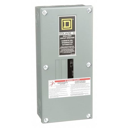 Square D Circuit Breaker Enclosure, QO, 3 Spaces, 100A, 240V, Main Lug, 3 Phase QO3100BNS