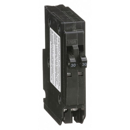 Square D Miniature Circuit Breaker, QO Series, 30A, 2x1 Pole, 240V AC, 10kA at 120/240V AC QO3030