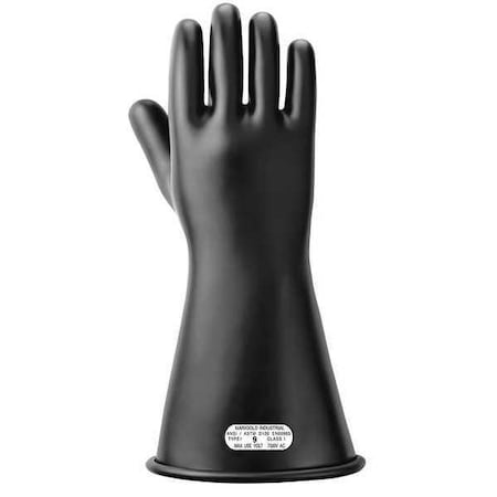 Ansell Electrical-Insulating Gloves, 7,500V AC, 11,250V DC, Rubber, 14" Length, Black, Size 8 CL1B-14"