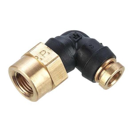 Legris Swivel Elbow, Brass, Black 370PTCR-8-8