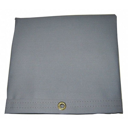 Mauritzon Heavy Duty Tarp, 5 ft 9 in x 7 ft 9 in, 20 Mil, Gray, Polyester Coated Cotton Canvas IHT-06-0608